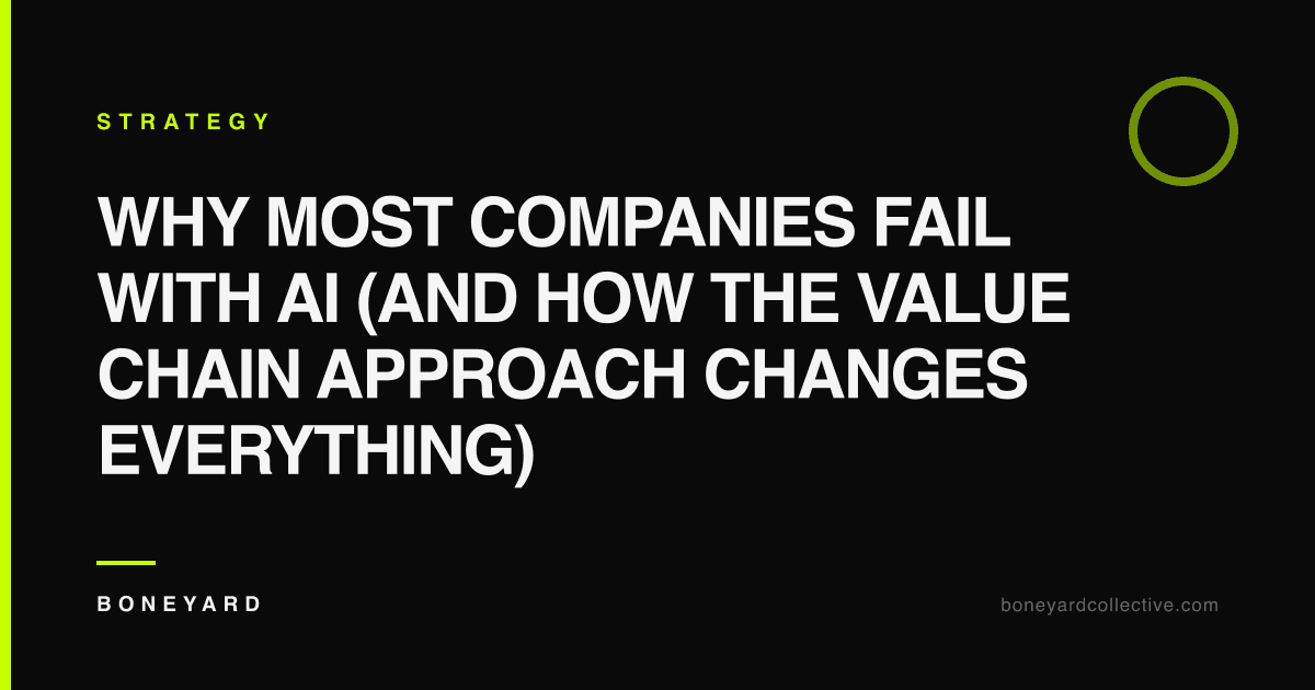 Why Most Companies Fail With AI (And How The Value Chain Approach Changes Everything) — Boneyard Collective
